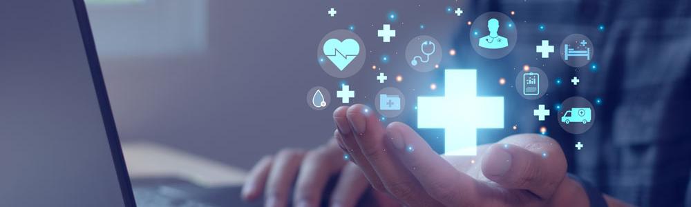 A collection of medical symbols.