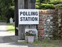 Polling Station sign