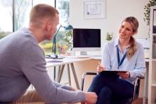 GP speaking to patient