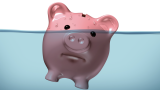 A drowning piggy bank