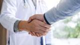 Handshake with doctor