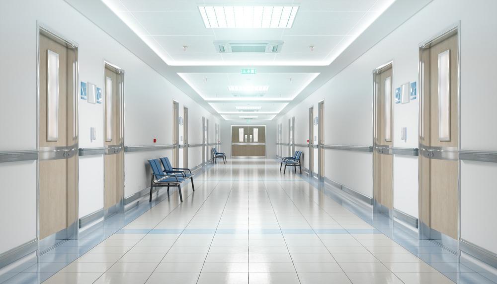 A hospital corridor.