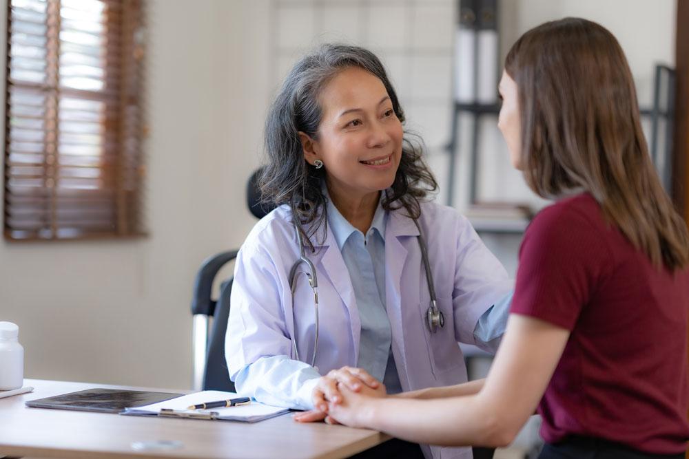 Patient at a doctor's appointment