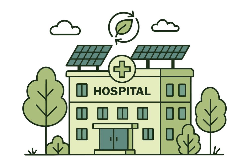Hospital solar panels
